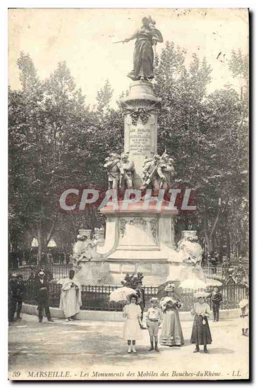 Old Postcard Marseille Monuments Mobile Bouches du Rhone