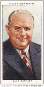 Wills Cigarette Card Radio Personalities 2nd Series No 28 Davy Burnaby