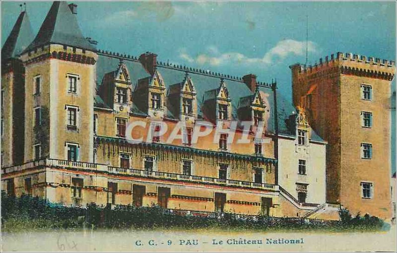 Old Postcard Pau National Chateau