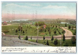 1907 Scene At Crapo Park Flowers And Trees Burlington Iowa IA Posted Postcard