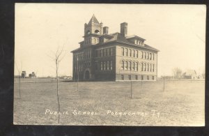 RPPC POCAHONTAS IOWA PUBLIC SCHOOL BUILDING VINTAGE REAL PHOTO POSTCARD