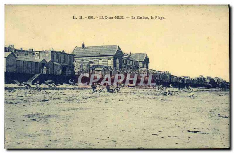 Old Postcard Luc Sur Mer Casino Beach