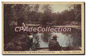 Old Postcard Ballancourt Les Bords De La Gare I'Essonne Behind