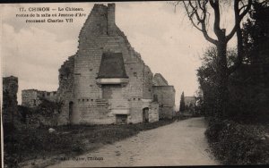 Chinon -Le Chateau, restes de la salle ou Jeanne d'Arc reconnut Charles VII