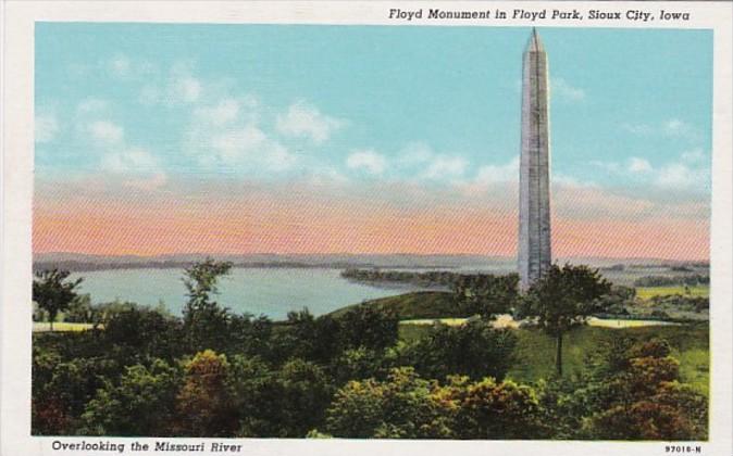 Iowa Sioux City Floyd Monument In Floyd Park Curteich