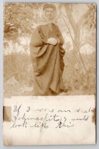 Man Dressed As Arab In Columbo Ceylon 1907 Real Photo Sri Lanka Postcard Q22