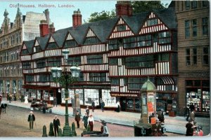 Old Houses in Holborn London Vintage Postcard