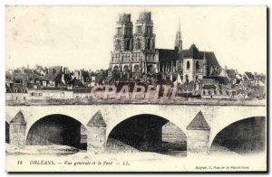 Old Postcard Orleans Vue Generale and the Bridge