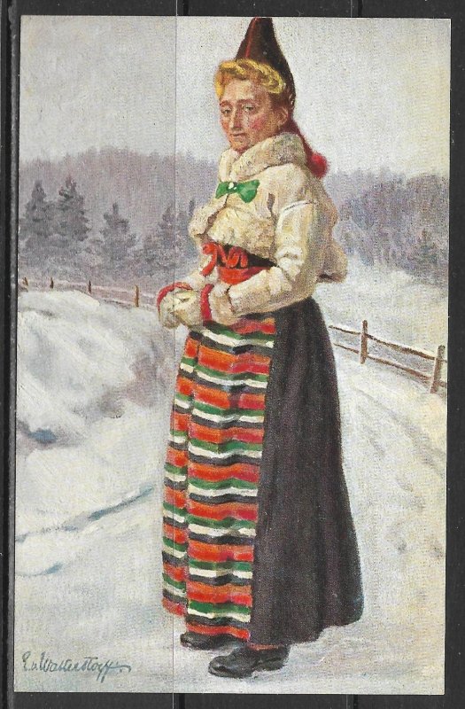 Sweden - Woman In Traditional Costume - [FG-215]