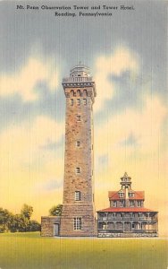 Mt. Penn Observation Tower, Tower Hotel Reading, Pennsylvania PA