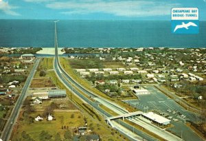 CONTINENTAL SIZE POSTCARD CHESAPEAKE BAY BRIDGE-TUNNEL VIRGINIA BEACH VA