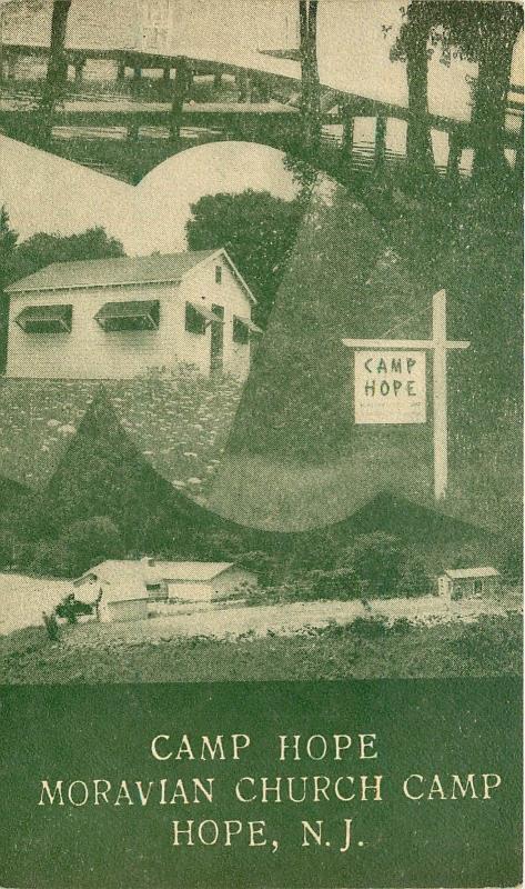 Vintage Postcard, Camp Hope, Moravian Church Camp, Hope, NJ