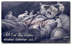 Humor - Illustration - Ah! If totos were like that! Militaria - Old Postcard