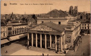 Belgium Bruxelles Theatre Royal Brussels Vintage Postcard C010