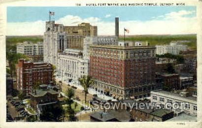 Hotel Fort Wayne & Masonic Temple  Detroit MI 1927