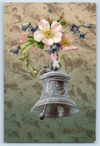 Chokio Minnesota MN Postcard Easter Ringing Bell And Flowers Winsch Back 1910