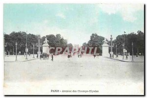 Old Postcard Paris Champs Elysees