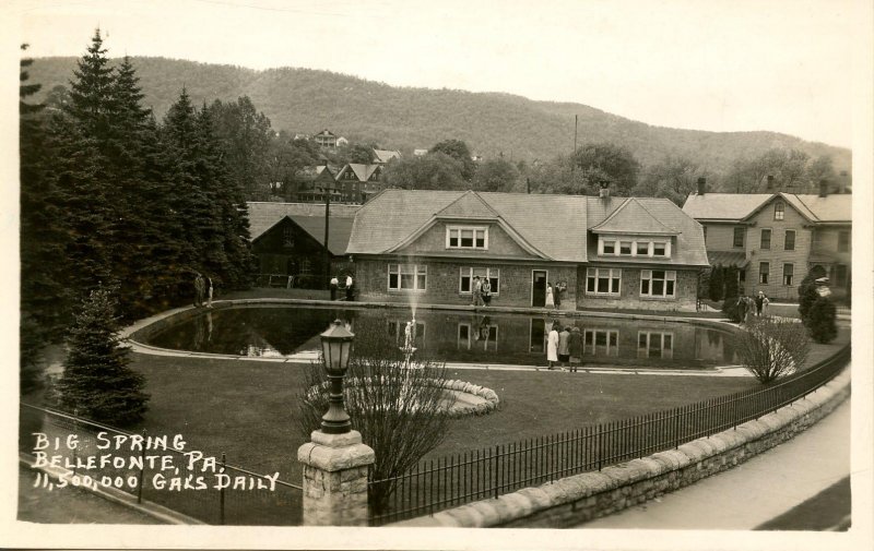 PA - Bellefonte. Big Spring   *RPPC