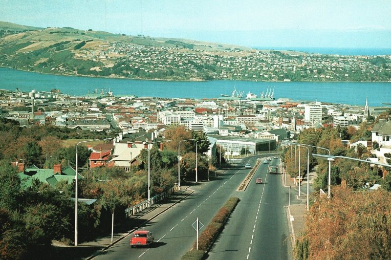 Postcard Stuart State Bridge Showing Otago Harbour Duniden City New Zealand 
