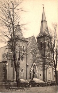 White River Junction, VT Vermont  CATHOLIC CHURCH  Hartford~Windsor Co  Postcard