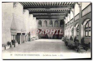 Old Postcard Chateau de Pierrefonds the Guard Room