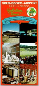 Greensboro North Carolina 1970s Oversize Postcard Holiday Inn Motel Airport Golf