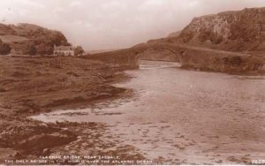 Easdale Clachan Bridge RPC Vintage Real Photo Postcard