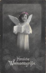 BG8362 angel girl child singing weihnachten christmas  greetings germany