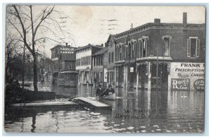 1913 W.T Hire St. Flood Store Exterior Building Dayton Ohio OH Vintage Postcard