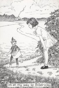 Pixie Walking To Billericay Essex Mythology Postcard