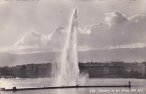 Switzerland Geneve le jet d'eau 1947 Real Photo