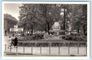 RPPC Leeuwarden Mercury Fountain NETHERLANDS Postcard