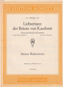 Rubinstein Lichtertanz der Bräute von Kaschmir Classical Sheet Music