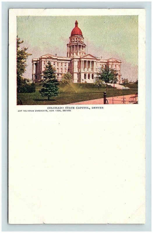 Postcard CO Denver Colorado State Capitol Pre 1908 G03