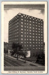The Barringer Hotel  Charlotte North Carolina  1950  Postcard