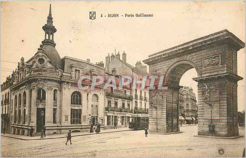 Postcard Old Tramway Dijon Porte Guillaume