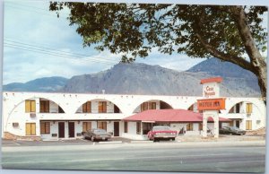 postcard Kamloops BC Canada - Casa Marquis Motor Inn - Best Western motel cars