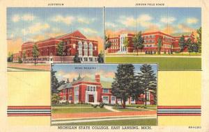 East Lansing Michigan State College Multiview Antique Postcard K59568