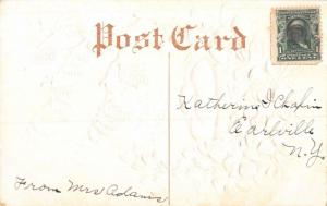 EASTER GREETINGS-AIRBRUSH  EMBOSSED POSTCARD 1910s