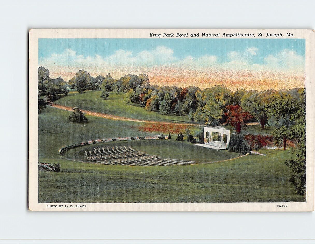 Postcard Krug Park Bowl and Natural Amphitheatre, St. Joseph, Missouri ...