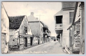 Charlotte Street, St Augustine, Florida, Antique 1904 Rotograph Postcard