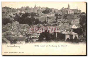 Postcard Old City and Luxembourg high Fanbourg Grund