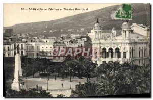 Old Postcard Oran Place d & # 39armes and Theater News