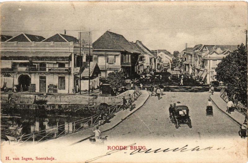 CPA AK INDONESIA DUTCH INDIES - Roode Brug (a1590)