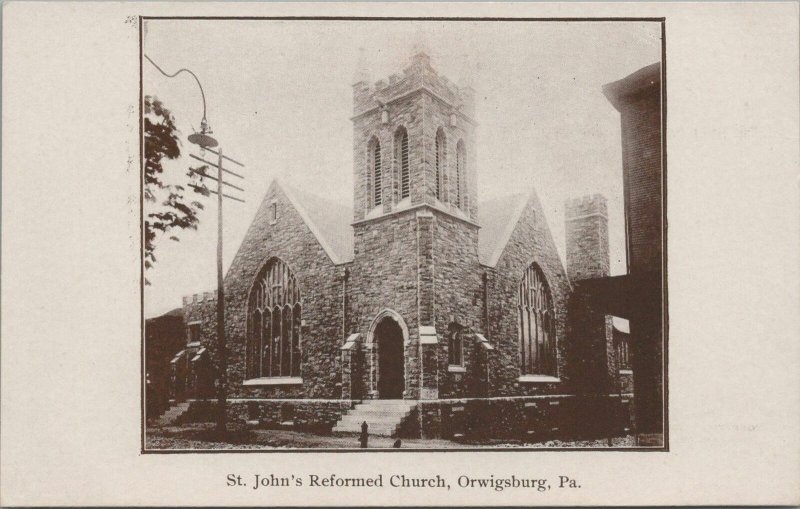 Postcard St John's Reformed Church Orwigsburg PA