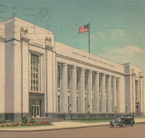 c1930s Post Office Court House Knoxville Tennessee auto linen postcard B700 