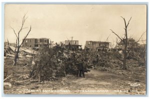 Omaha Nebraska NE RPPC Photo Postcard Scene At 34th & Cumings Tornado 1913