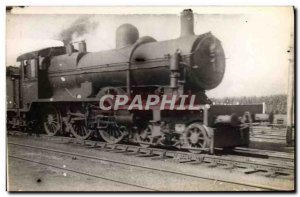 CARTE PHOTO Train Locomotive Hermann Machine