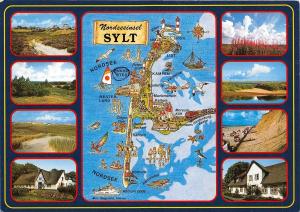 B35227 Sylt multi views Map Cartes Geographiques germany