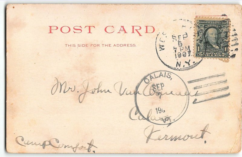 Plattsburgh, NY - CUMBERLAND BAY - 1907 UDB Postcard